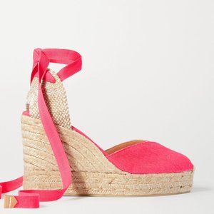 Castaner Pink Espadrille Wedges